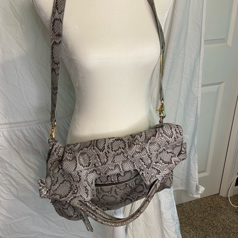 Foley and Corrina Crossbody Bag, snake print